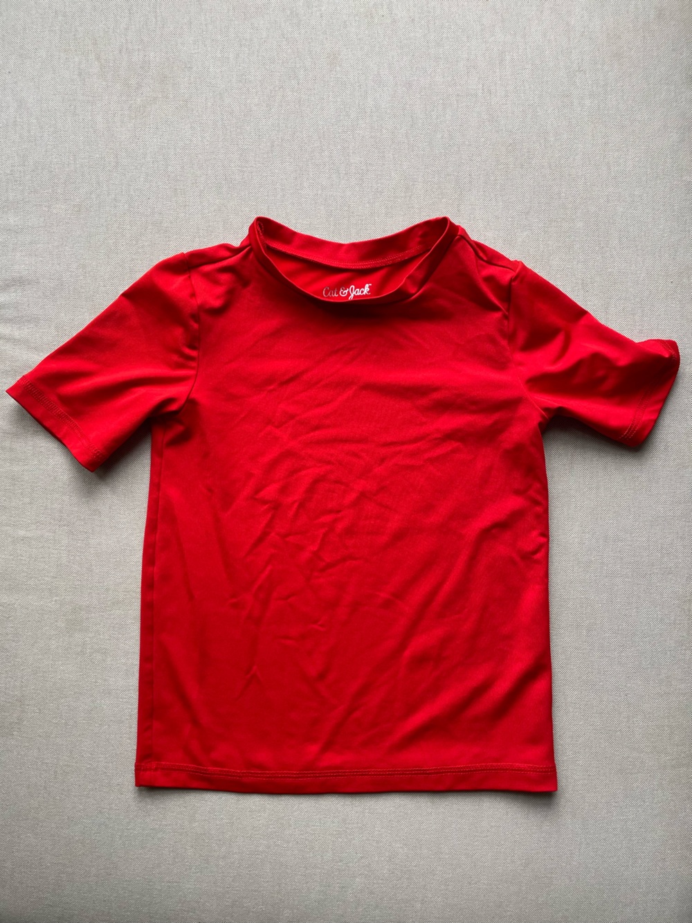 Cat & Jack Bright Red Short Sleeve Kids Tee
